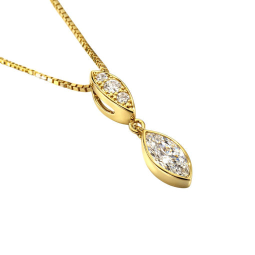 Gullsmykke i 14kt gull med zirkonia - 292370g