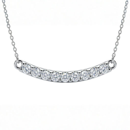 Diamantsmykke i hvitt gull -151150