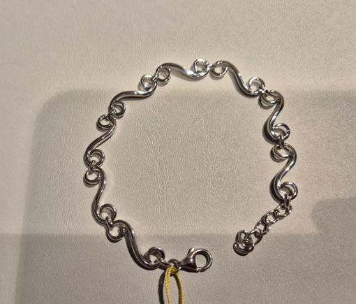 Sølv armbånd med mønster, 19 cm/6mm - 20326coc