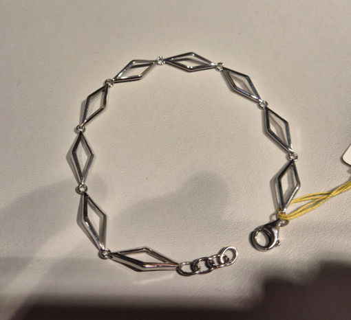 Sølv armbånd med romber, 20 cm/6mm - 20325coc