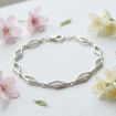 Sølv armbånd med romber, 20 cm/6mm - 20325coc