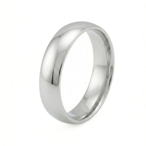 Giftering i platina 950, 5 mm. RUBIN modell 167 - 1050