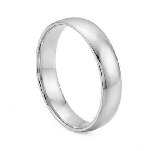 Gifteringer i hvitt gull 14kt, 5 mm. RUBIN modell 167 -1350