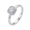 Diamantring med 0.34 ct, hvitt gull 18 kt - 19011