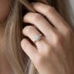 Diamantring med 0.34 ct, hvitt gull 18 kt - 19011
