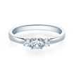 Diamantring - forlovelsesring Leda med Lab Grown diamant 0,70 ct River-VS i hvitt gull - Ru-11070LG