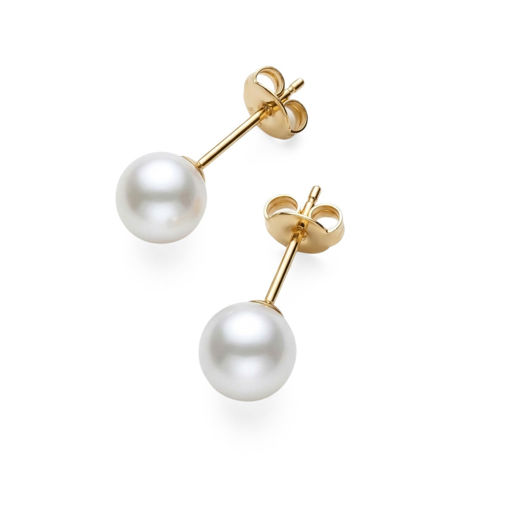 Gulløreringer med Akoya perler 6-6,5 mm - coc00194