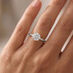 Forlovelsesring i hvitt gull med Lab Grown diamant 1,00ct TW-VS - Bur5Z00030hv