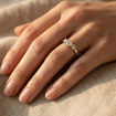 Diamantring - forlovelsesring Leda  med Lab Grown diamant 0,70 ct River-VS i hvitt gull - Ru-11070LG