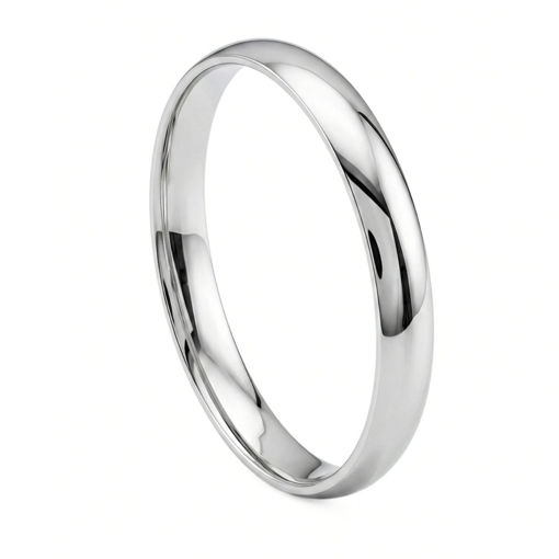 Giftering i platina 950, 3 mm. RUBIN modell 167 - 1030