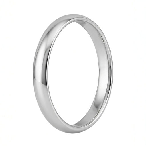 Giftering i hvitt gull 14kt, 3 mm. RUBIN modell 167 - 1330