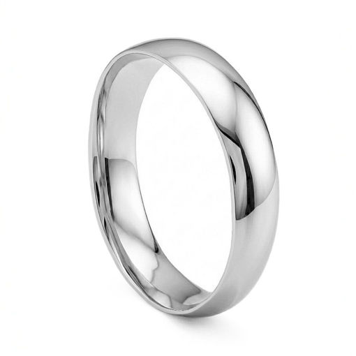 Gifteringer i platina 950, 6 mm. RUBIN modell 167 - 1060