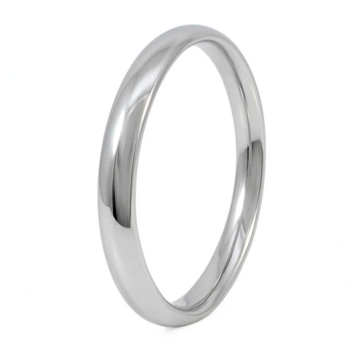 Giftering i platina 950, 3 mm. RUBIN modell 803  - 1130