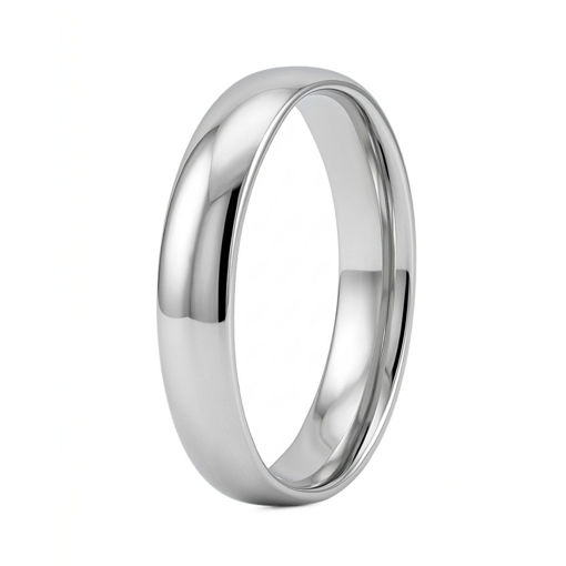 Giftering i platina 950, 4 mm. RUBIN modell 803  - 1140