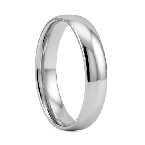 Giftering i platina 950, 5 mm. RUBIN modell 803 - 1150