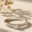 Diamantring i 14kt gull med diamanter 0,14ct W-Si - ABR00766