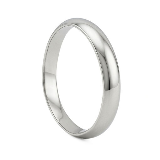 Giftering i platina 950, 3.5 mm. RUBIN modell 803  - 1135