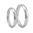 Giftering i platina 950, 3.5 mm. RUBIN modell 803  - 1135