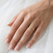 Giftering i gult gull 14kt, 3 mm. RUBIN modell 803 -1430