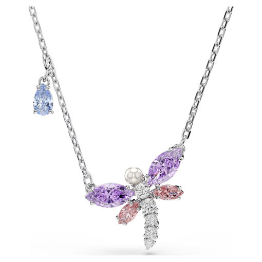 Swarovski smykke Ariana Grande x Swarovski pendant Mixed cuts, Dragonfly, Multicolored, Rhodium plated - 5737383