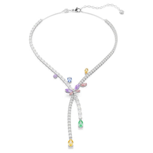 Swarovski collier Ariana Grande x Swarovski necklace Mixed cuts, Dragonfly, Multicolored, Rhodium plated - 5737424