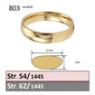 Gifteringer i gult gull 14kt, 4,5 mm. OREST – 1445
