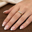 Gullring  gult gull 14 kt med zirkonia - coc120124