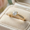 Diamantring i 14kt gult gull med 0,40 ct W-Si - ABR01189