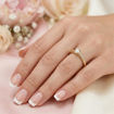 Diamantring i 14kt gult gull med 0,40 ct W-Si - ABR01189