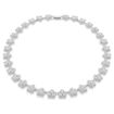 Swarovski collier Ariana Grande x Swarovski necklace Round cut, Flower, White, Rhodium plated - 5749179