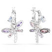 Swarovski øredobber Ariana Grande x Swarovski drop earrings Mixed cuts, Dragonfly, Multicolored, Rhodium plated - 5749185
