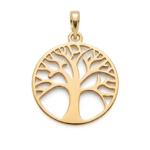 Anheng Livets tre i sølv forgylt - bur1360