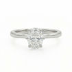 Forlovelsesring med Oval Lab Grown diamant i 0.72 ct og River (D) -VS1 - LG072HG