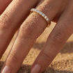 Diamantring Flerstens  0,40 ct TW-Si i 14kt gull - 2976329
