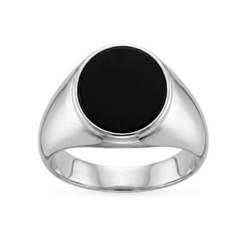 Herrering med sølv med agat - 64514ag