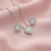 Swarovski smykkesett Ariana Grande x Swarovski set Mixed cuts, Heart, White, Rhodium plated - 5720849