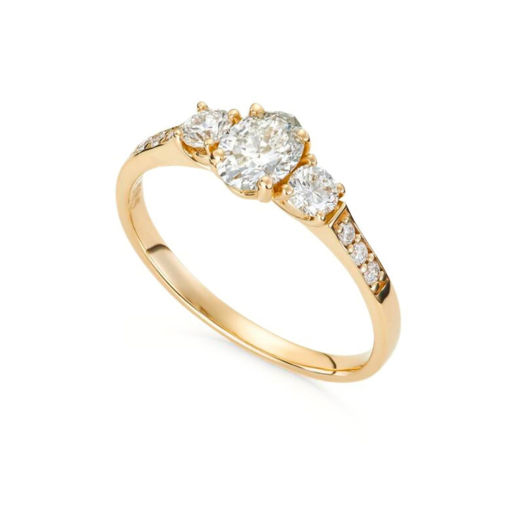 Diamantring Roma i 14kt gult gull med 0,81ct TW-S - 57468