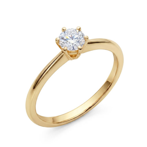 Diamantring forlovelsesring 0,50 ct i 14kt gull. Diona -18001050