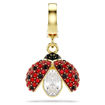 Swarovski smykke Idyllia charm Mixed cuts, Ladybug, Red, Gold-tone plated - 5743138