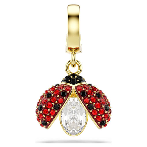 Swarovski smykke Idyllia charm Mixed cuts, Ladybug, Red, Gold-tone plated - 5743138