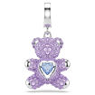 Swarovski smykke Idyllia charm Mixed cuts, Teddy, Purple, Rhodium plated - 5745610