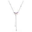 Swarovski collier Ariana Grande x Swarovski Y necklace Mixed cuts, Dragonfly, Multicolored, Rhodium plated - 5749183