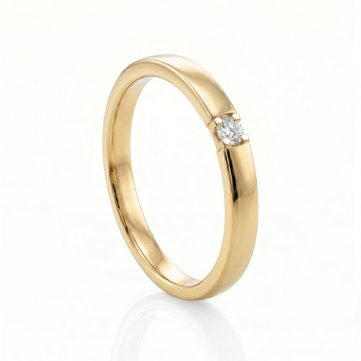 Iselin alliansering i 585 gult gull med diamant - 85010030