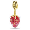 Swarovski smykke Idyllia charm Mixed cuts, Strawberry, Red, Gold-tone plated - 5743136