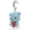 Swarovski smykke Idyllia charm Mixed cuts, Teddy, Blue, Rhodium plated - 5750253