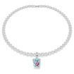 Swarovski smykke Idyllia charm Mixed cuts, Teddy, Blue, Rhodium plated - 5750253