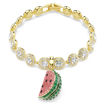 Swarovski smykke Idyllia charm Mixed cuts, Watermelon, Multicolored, Gold-tone plated - 5743134