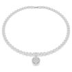 Swarovski smykke Idyllia charm Mixed cuts, Pearl-colored coating, Heart, White, Rhodium plated - 5742960