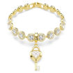 Swarovski smykke Idyllia charm Mixed cuts, Heart with key, White, Gold-tone plated - 5742959