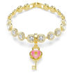Swarovski smykke Idyllia charm Mixed cuts, Heart with key, White, Gold-tone plated - 5742959